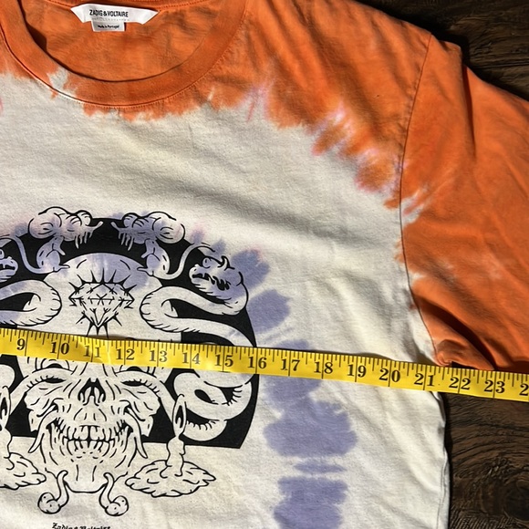 Zadig & Voltaire Tie Dye Devil Vintage T-shirt - Picture 11 of 13